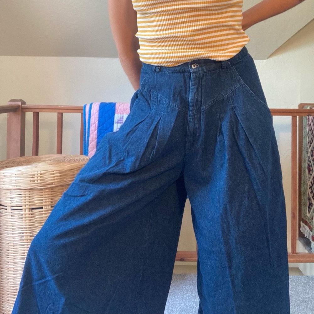 ❌SOLD❌🇺🇸Vtg Wide Leg Cropped Jeans
